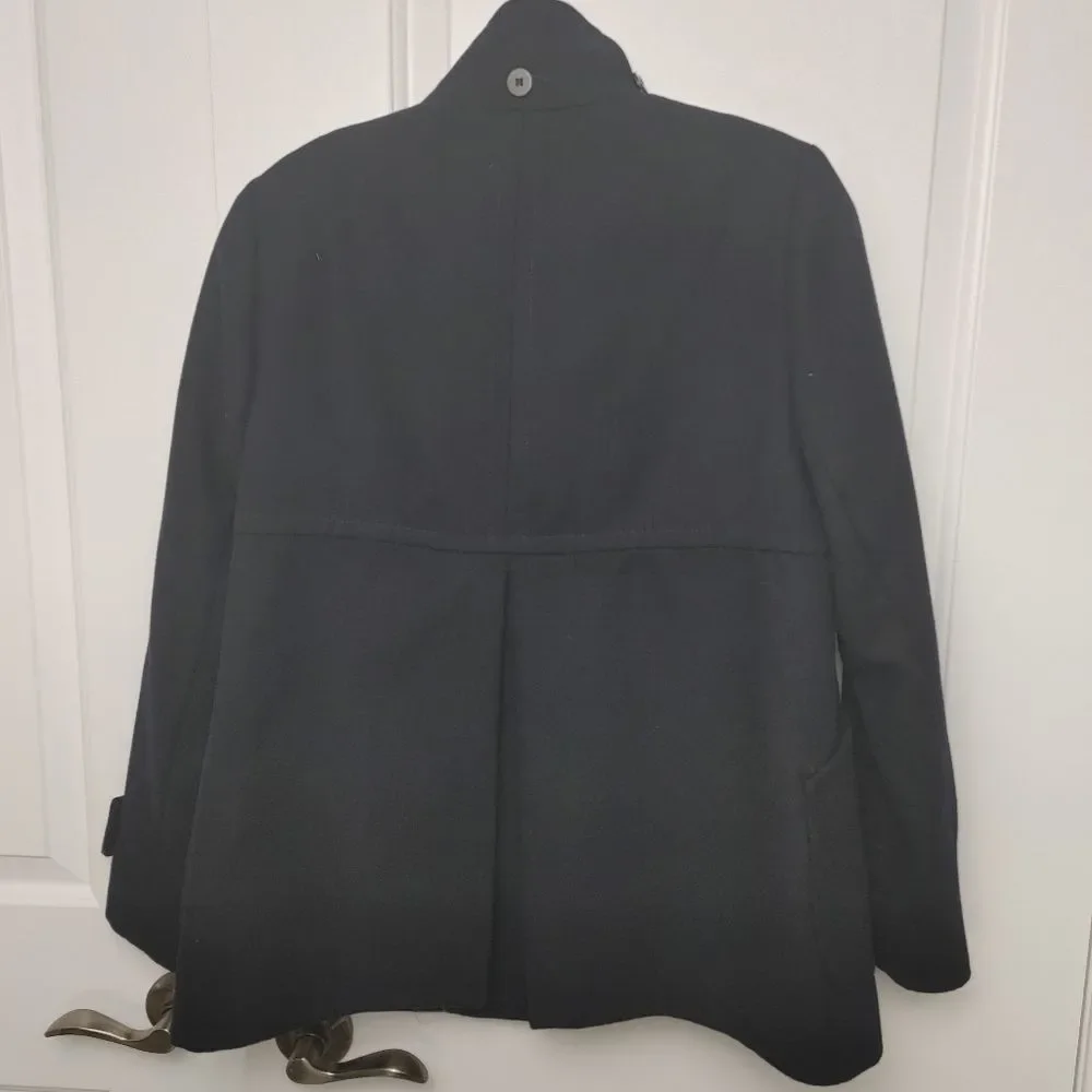 Top Shop Navy Dark blue Coat size 6 - Picture 2 of 6